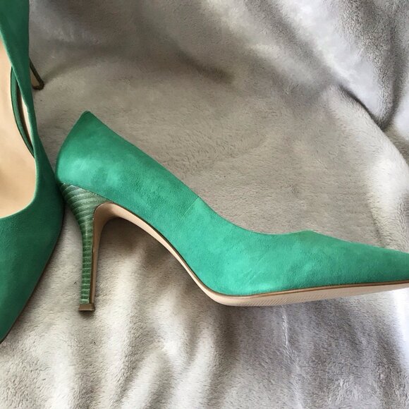 Nine West Green Suede Leather High Heels - Picture 7 of 16